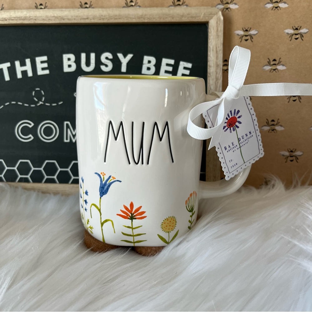 Rae Dunn Farmhouse Home Decor Spring Floral MUM Mug